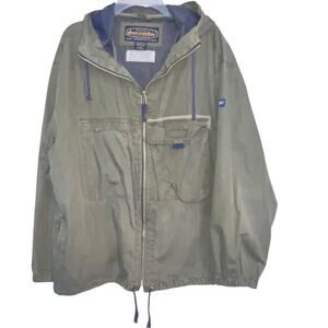 Vintage Abercrombie & Fitch Military Field Utility Work Jacket Olive Green Men S
